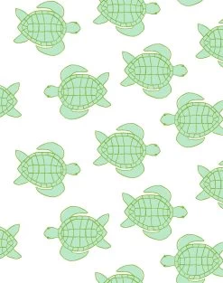 'Trailing Turtles' Wallpaper By Tea Collection - Caribbean