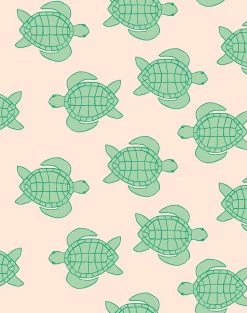 'Trailing Turtles' Wallpaper By Tea Collection - Peach