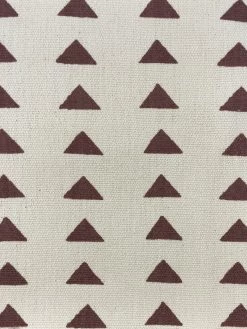 'Fabric By The Yard - Triangles - Rust On California Cotton -Wall Decoration Store Triangles Rust on CA Cotton Design