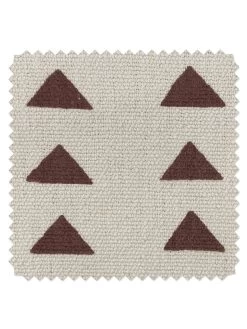 'Fabric By The Yard - Triangles - Rust On California Cotton