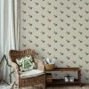 'Tuva' Scandinavian' Wallpaper By Nathan Turner - Green