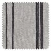 'Fabric By The Yard - Two Tone Stripe - Black & Chocolate On Flax Linen