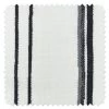 'Fabric By The Yard - Two Tone Stripe - Black & Gray On Linen -Wall Decoration Store Two Tone Stripe Black Gray Linen Detail
