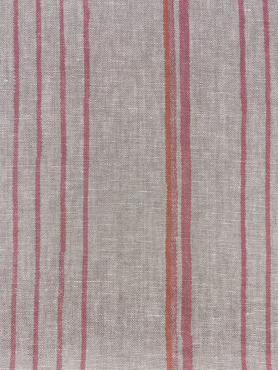 'Fabric By The Yard - Two Tone Stripe - Creamsicle On Flax Linen 6 'Fabric By The Yard - Two Tone Stripe - Creamsicle On Flax Linen - Image 4