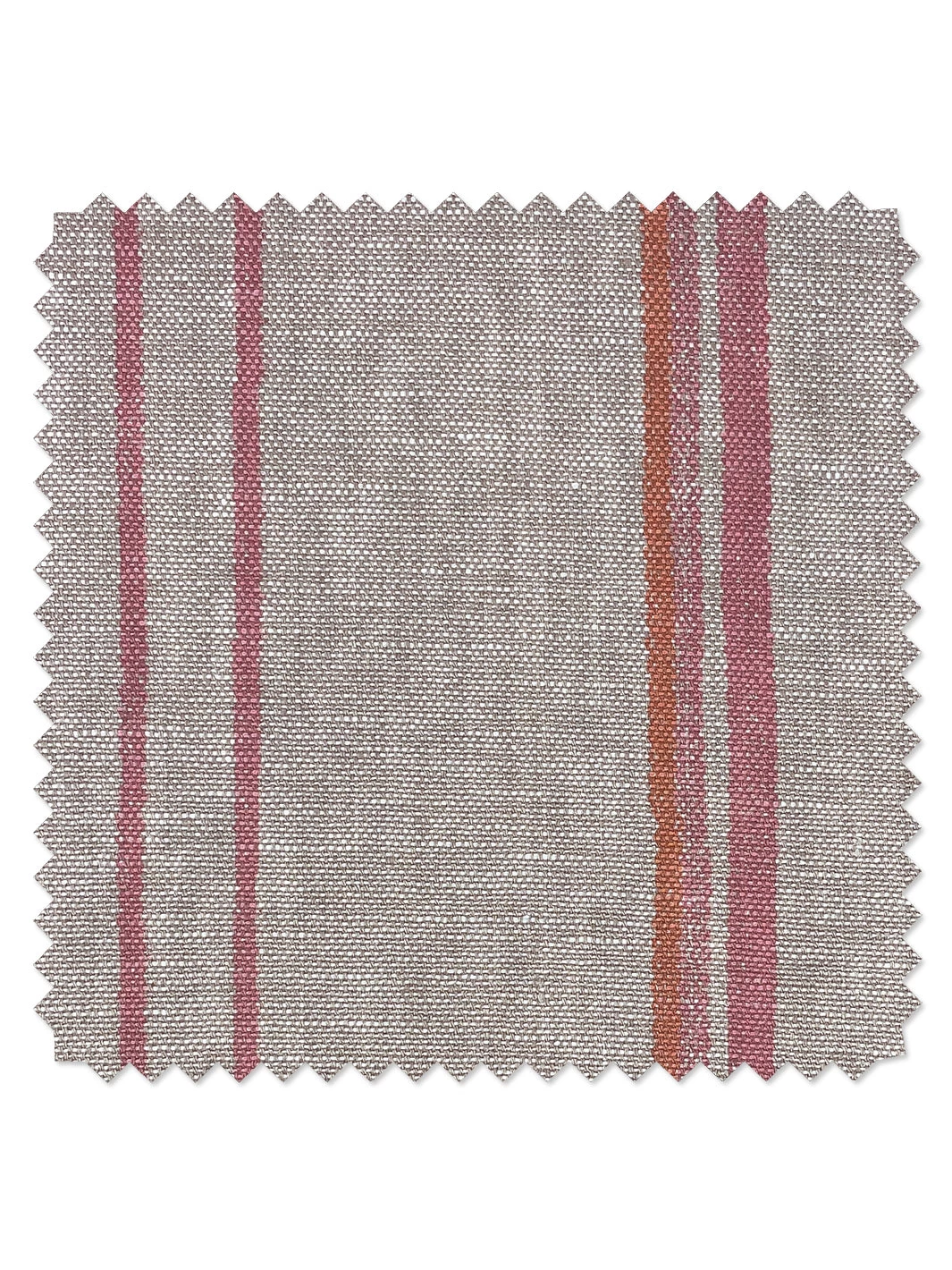 'Fabric By The Yard - Two Tone Stripe - Creamsicle On Flax Linen 3 'Fabric By The Yard - Two Tone Stripe - Creamsicle On Flax Linen