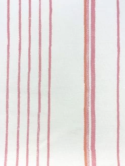 'Fabric By The Yard - Two Tone Stripe - Creamsicle On Linen -Wall Decoration Store Two Tone Stripe Creamsicle Linen Design