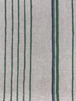 'Fabric By The Yard - Two Tone Stripe - Green & Blue On Flax Linen 8 'Fabric By The Yard - Two Tone Stripe - Green & Blue On Flax Linen -Wall Decoration Store Two Tone Stripe Green Blue Flax Linen Design