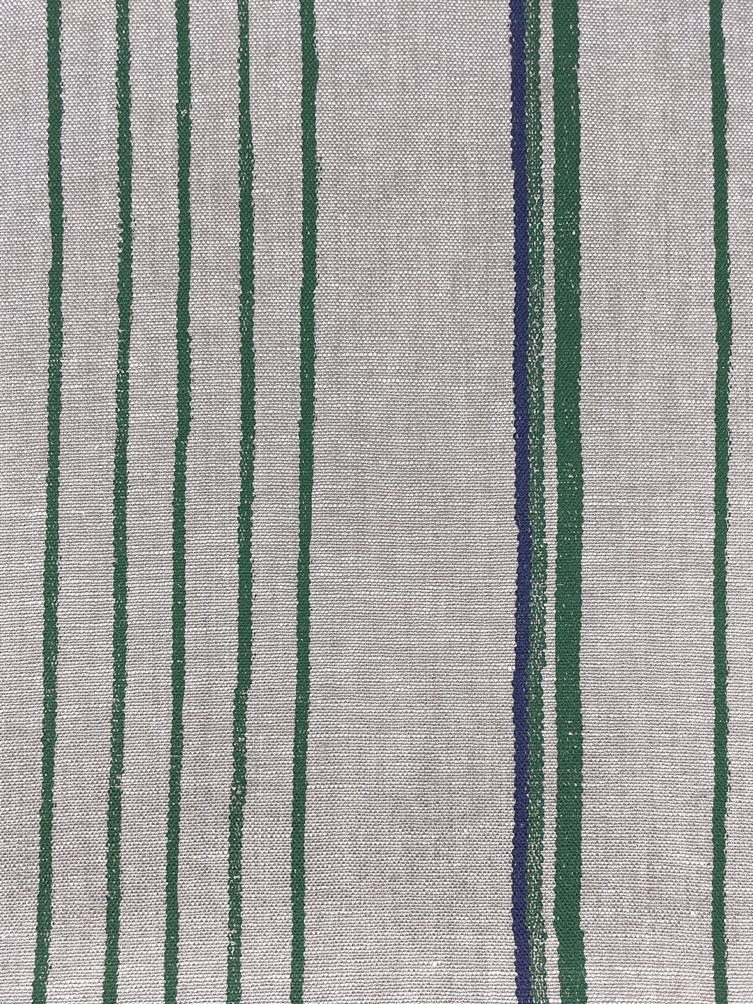 'Fabric By The Yard - Two Tone Stripe - Green & Blue On Flax Linen 5 'Fabric By The Yard - Two Tone Stripe - Green & Blue On Flax Linen - Image 3