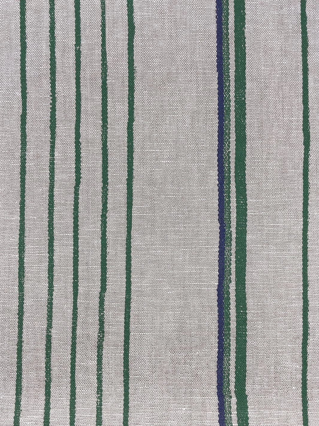'Fabric By The Yard - Two Tone Stripe - Green & Blue On Linen 6 'Fabric By The Yard - Two Tone Stripe - Green & Blue On Linen - Image 4
