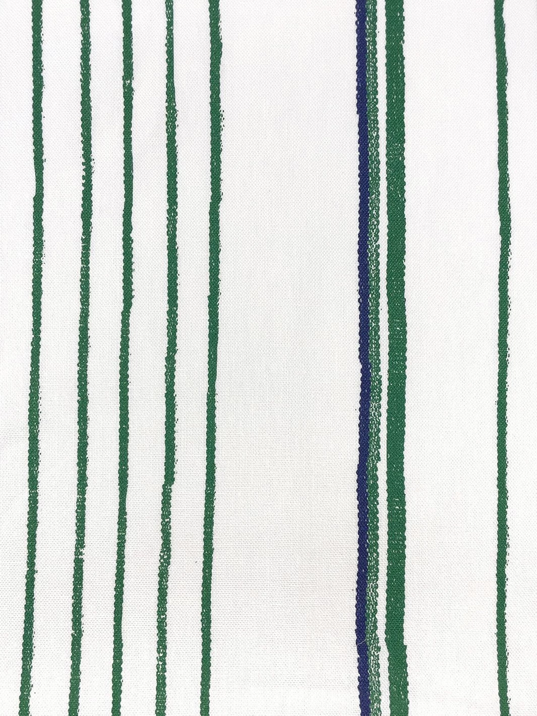 'Fabric By The Yard - Two Tone Stripe - Green & Blue On Flax Linen 6 'Fabric By The Yard - Two Tone Stripe - Green & Blue On Flax Linen - Image 4