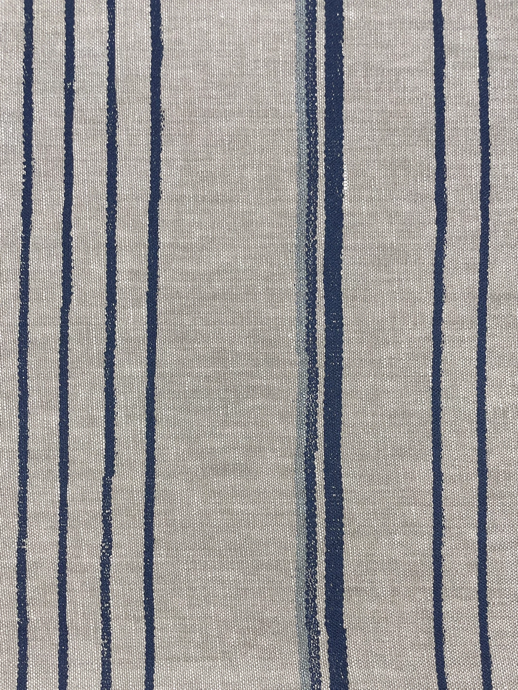 'Fabric By The Yard - Two Tone Stripe - Navy & Sky On Flax Linen 5 'Fabric By The Yard - Two Tone Stripe - Navy & Sky On Flax Linen - Image 3