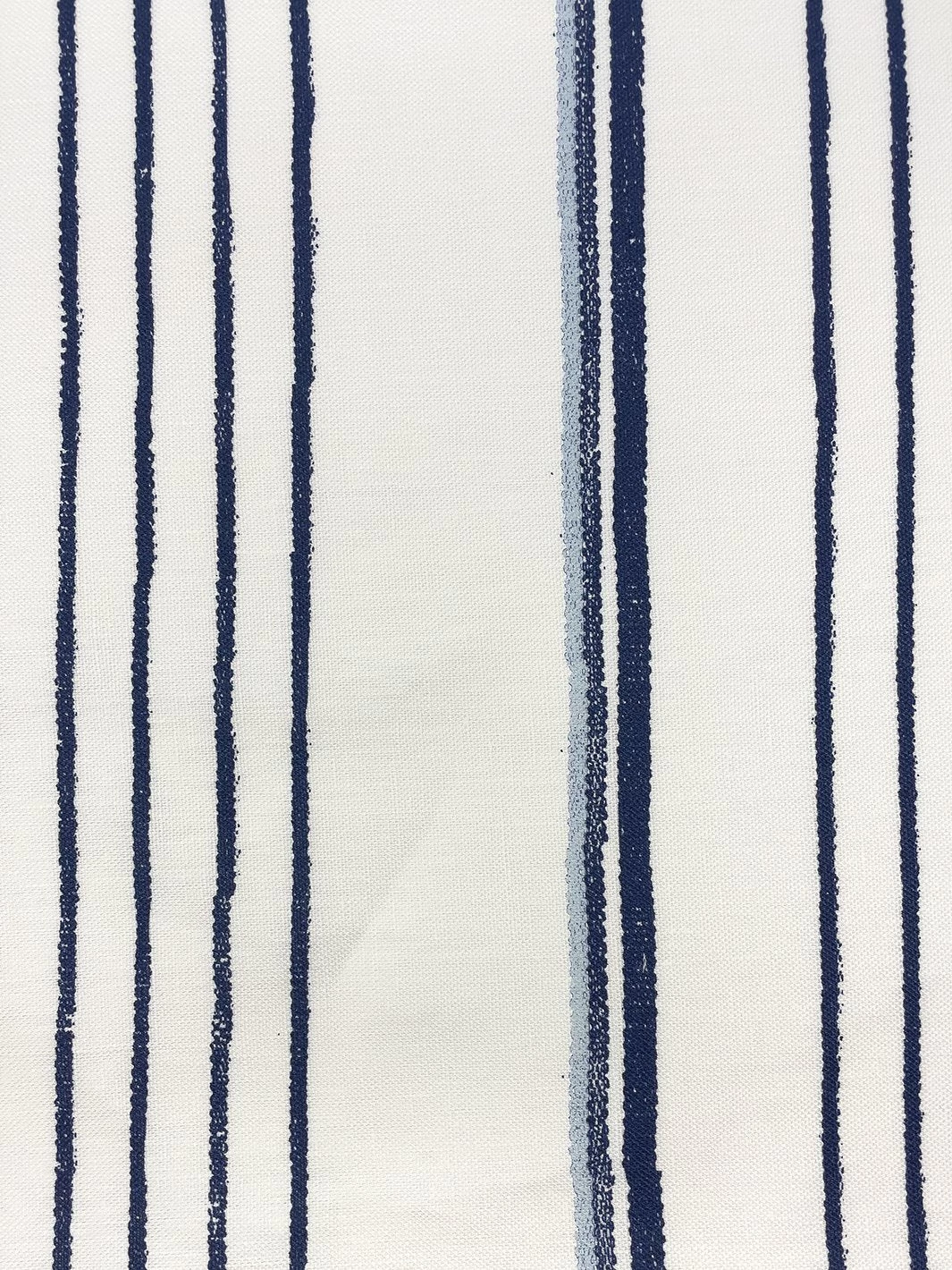 'Fabric By The Yard - Two Tone Stripe - Navy & Sky On Flax Linen 6 'Fabric By The Yard - Two Tone Stripe - Navy & Sky On Flax Linen - Image 4