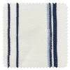 'Fabric By The Yard - Two Tone Stripe - Navy & Sky On Linen -Wall Decoration Store Two Tone Stripe Navy Sky Linen Detail