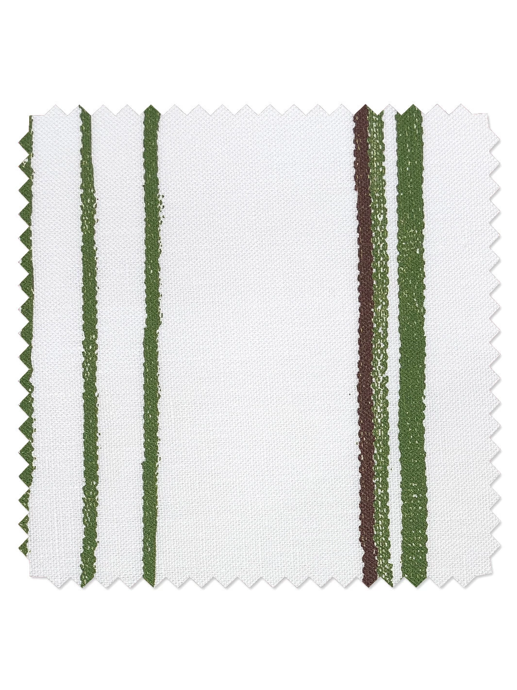 'Fabric By The Yard - Two Tone Stripe - Rust & Moss On Linen 3 'Fabric By The Yard - Two Tone Stripe - Rust & Moss On Linen