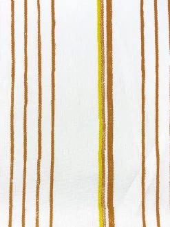 'Fabric By The Yard - Two Tone Stripe - Terracotta & Daffodil On Flax Linen -Wall Decoration Store Two Tone Stripe Terracota Daffodil Linen Design 6b2343cf 8f3a 4814 be1a 182e16b47a4c