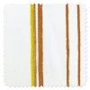 'Fabric By The Yard - Two Tone Stripe - Terracotta & Daffodil On Linen