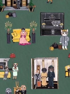 'Upper East Side' Wallpaper By CAB X Carlyle - Juniper -Wall Decoration Store Upper East Side Juniper Detail