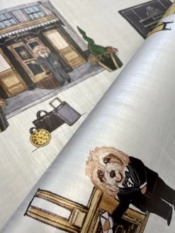 'Upper East Side' Wallpaper By CAB X Carlyle - Matte Silver -Wall Decoration Store Upper East Side MatteSilver Detail 1