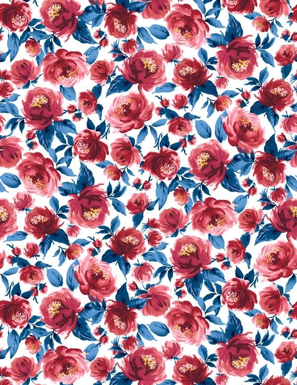 'Veronica' Wallpaper By Wallshoppe - Red And Blue 3 'Veronica' Wallpaper By Wallshoppe - Red And Blue