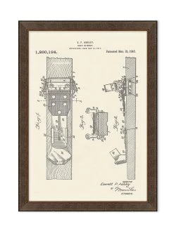 'Vintage Ski Illustration 4' By Nathan Turner Framed Art