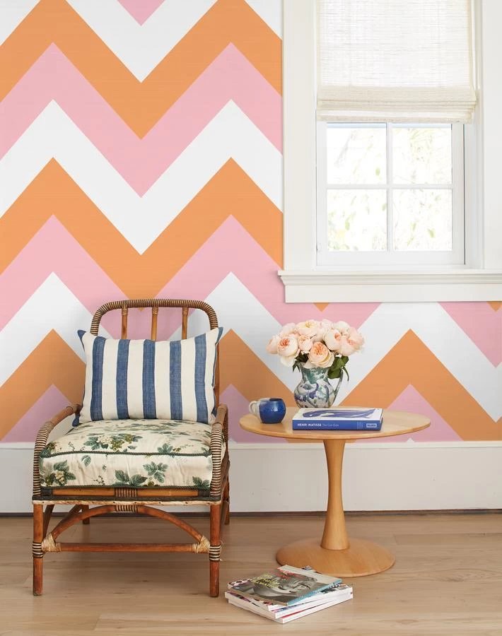'V Is For Chevron' Wallpaper By Nathan Turner - Creamsicle 4 'V Is For Chevron' Wallpaper By Nathan Turner - Creamsicle - Image 2