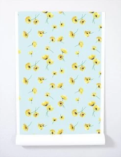 'Poppy' Wallpaper By Nathan Turner - Sky -Wall Decoration Store WS POPPY Paper Roll Sky WEB be7e3c53 0b84 4cca 8e8f 152c8d20a23d