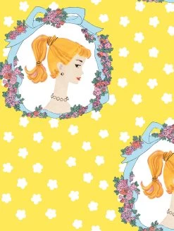 'Barbie Cameo' Wallpaper By Barbie™ - Yellow