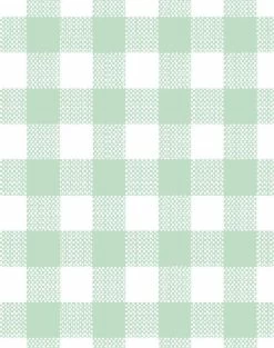 'Barbie™ Gingham' Wallpaper By Barbie™ - Aventurine -Wall Decoration Store Wallshoppe Barbie Gingham Wallpaper by Barbie Detail Aventurine