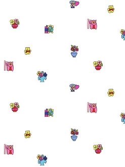 'Barbie™ Stickers' Wallpaper By Barbie™ - White