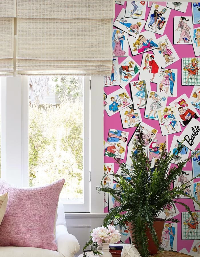 'Barbie™ Trading Cards' Wallpaper By Barbie™ - Berry - Image 2