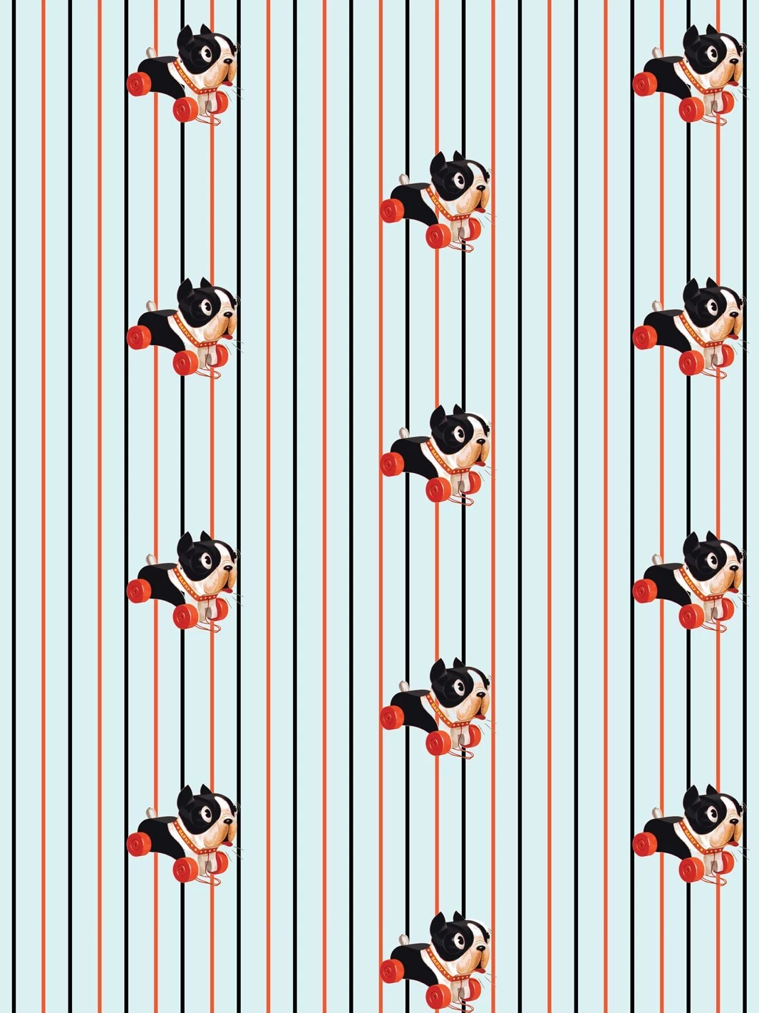 'Barky Stripe' Wallpaper By Fisher-Price™ - Sky - Image 2