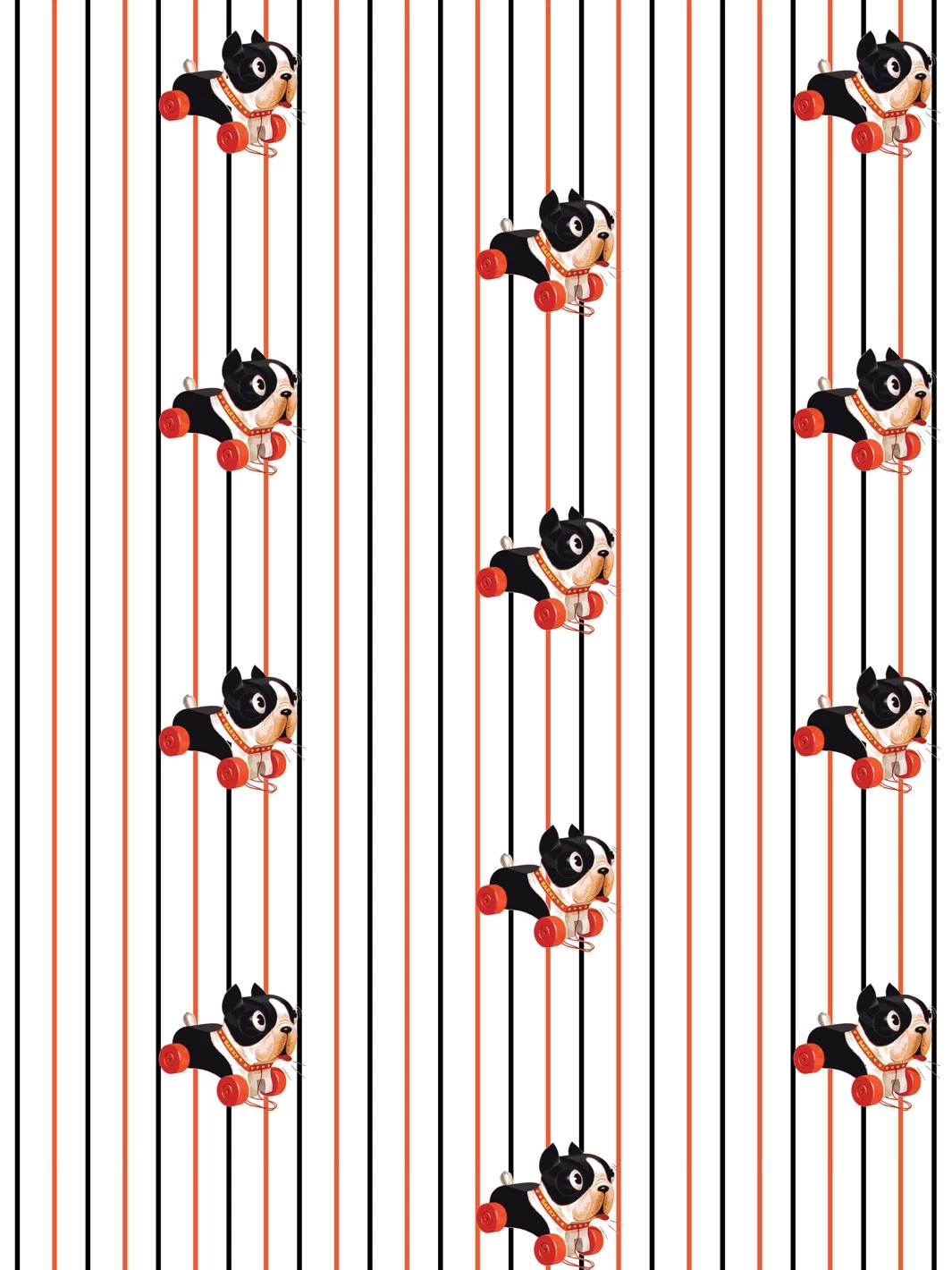 'Barky Stripe' Wallpaper By Fisher-Price™ - White 4 'Barky Stripe' Wallpaper By Fisher-Price™ - White - Image 2