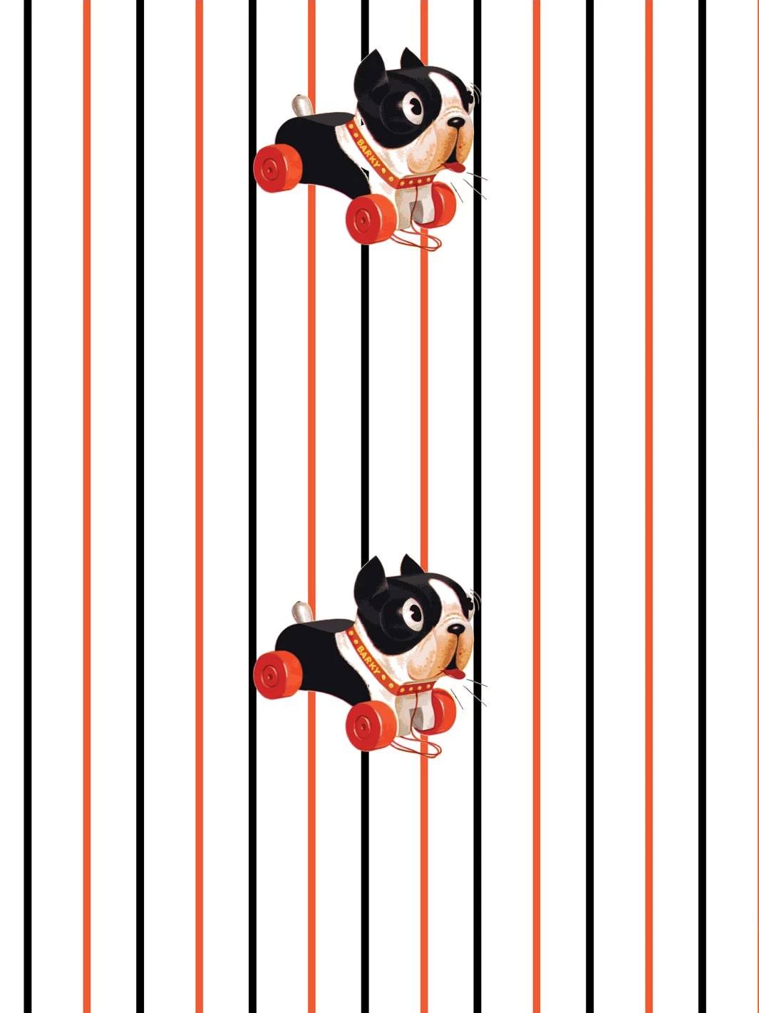 'Barky Stripe' Wallpaper By Fisher-Price™ - White 5 'Barky Stripe' Wallpaper By Fisher-Price™ - White - Image 3