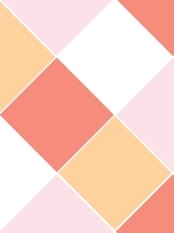 'Diamonds Large' Wallpaper By Fisher-Price™ - Peach -Wall Decoration Store Wallshoppe Fisher Price Diamonds Large by Fisher Price Peach Detail