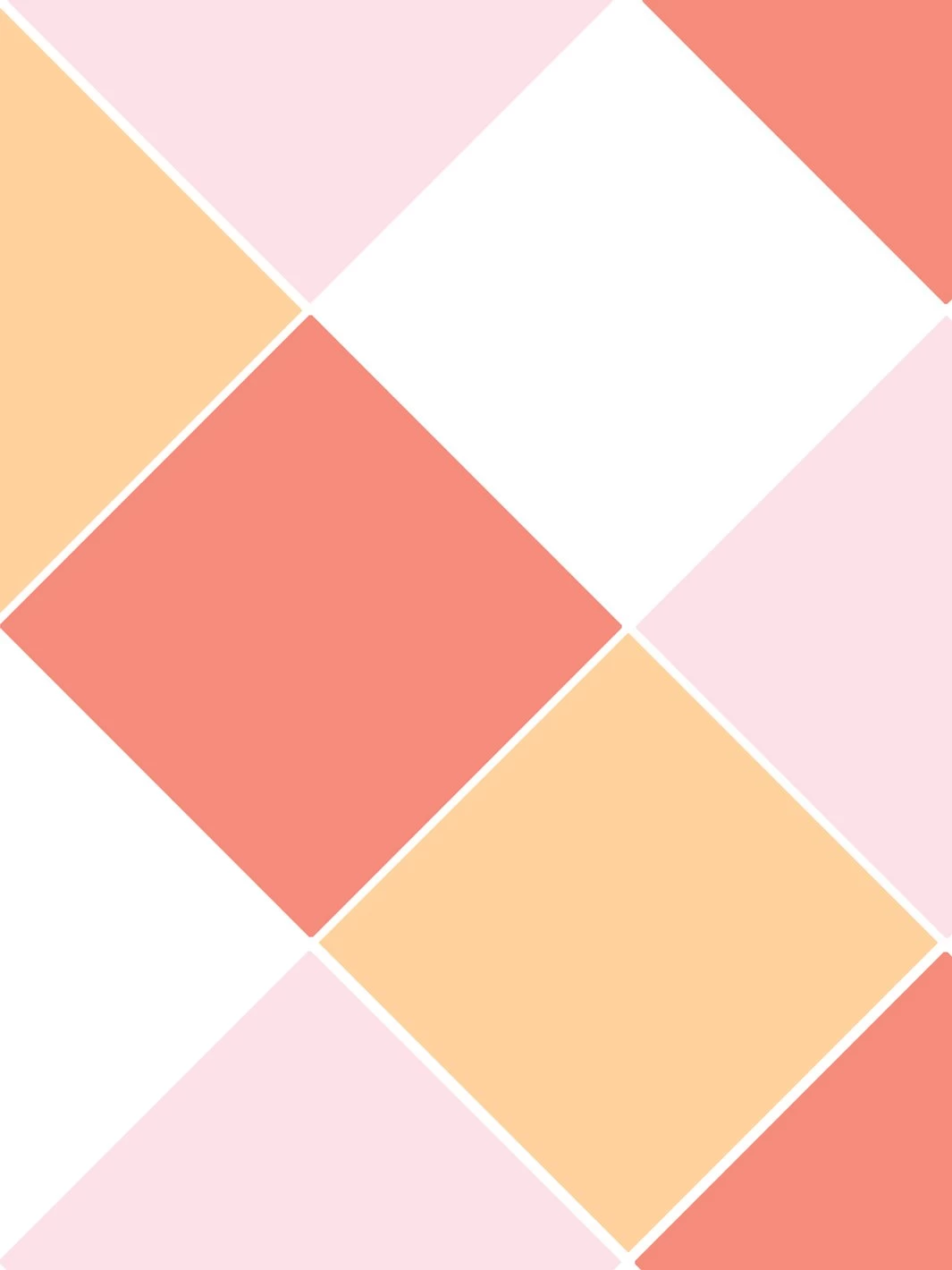 'Diamonds Large' Wallpaper By Fisher-Price™ - Peach - Image 3