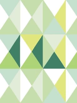 'Geo' Wallpaper By Fisher-Price™ - Green -Wall Decoration Store Wallshoppe Fisher Price Geo by Fisher Price Green Detailjpg
