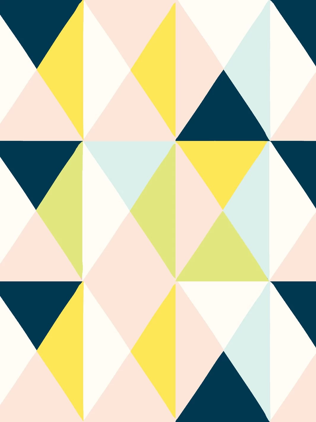 'Geo' Wallpaper By Fisher-Price™ - Navy Peach - Image 3