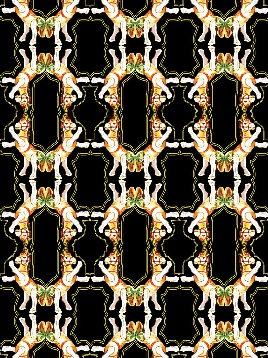 'Horse Arc' Wallpaper By Fisher-Price™ - Black 4 'Horse Arc' Wallpaper By Fisher-Price™ - Black - Image 2