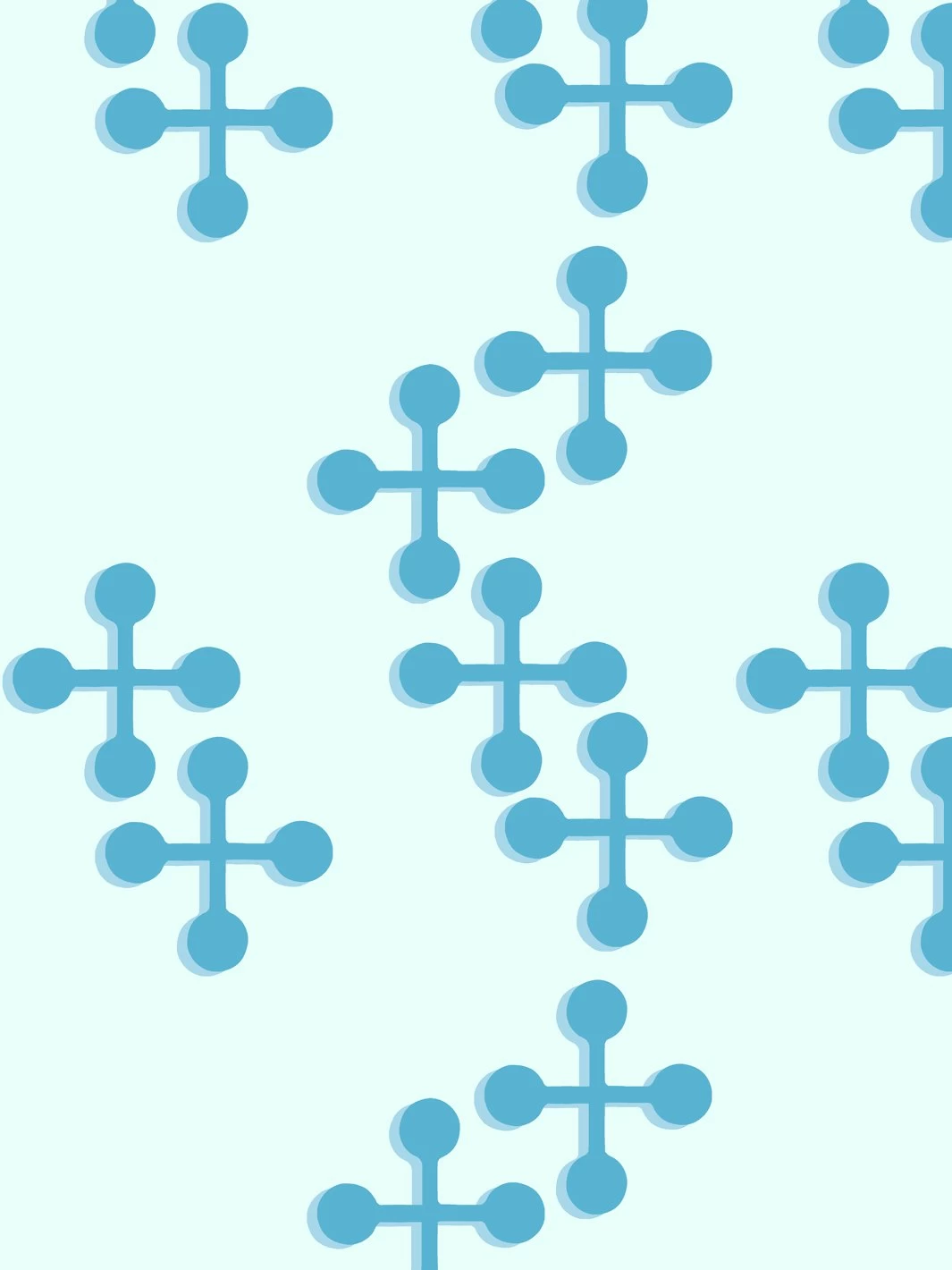 'Jacks Large Two Color' Wallpaper By Fisher-Price™ - Blue 5 'Jacks Large Two Color' Wallpaper By Fisher-Price™ - Blue - Image 3