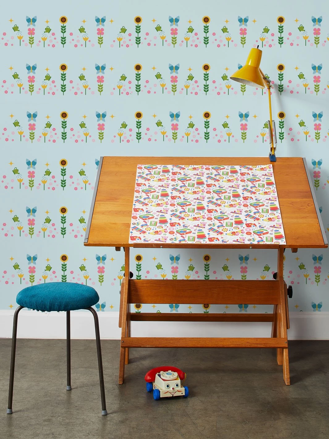 'Sunflower Garden' Wallpaper By Fisher-Price™ - Sky