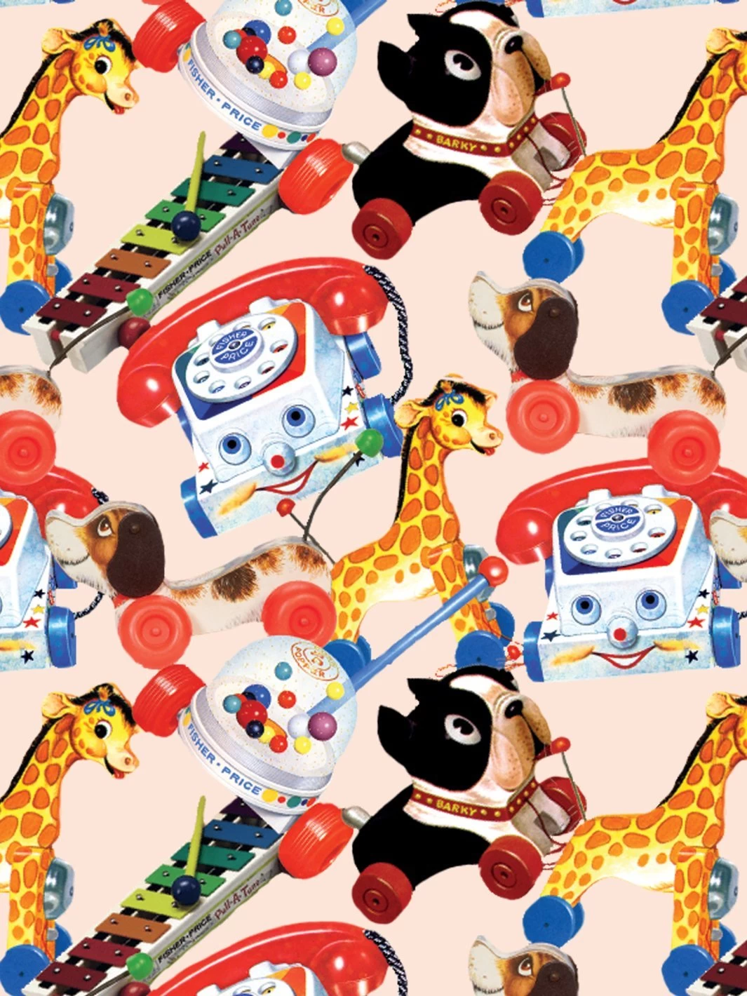 'Toy Box' Wallpaper By Fisher-Price™ - Peach - Image 3