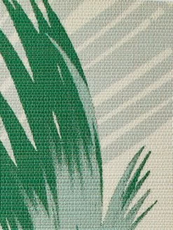 'Belafonte Palm' Grasscloth Wallpaper By Nathan Turner - Green -Wall Decoration Store Wallshoppe Grasscloth Belafonte Palm Wallpaper by Nathan Turner Green Detail