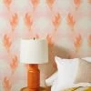 'Belafonte Palm' Grasscloth Wallpaper By Nathan Turner - Orange