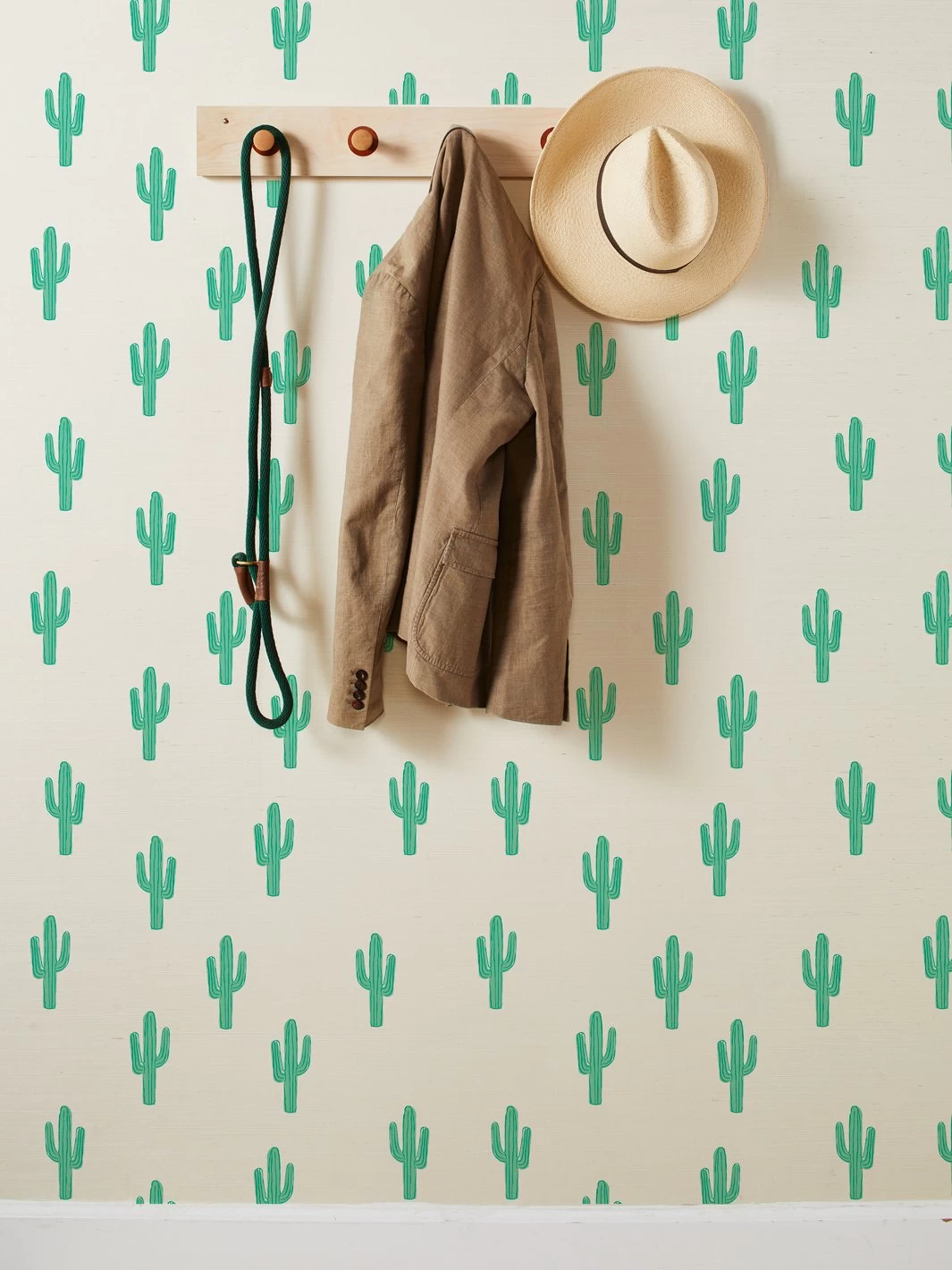 'Cactus' Grasscloth Wallpaper By Tea Collection 3 'Cactus' Grasscloth Wallpaper By Tea Collection