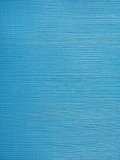 'Solid Grasscloth Wallpaper By Wallshoppe - Bright Blue