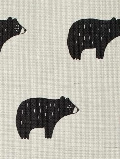 'Chubby Bear' Grasscloth Wallpaper By Tea Collection - Black -Wall Decoration Store Wallshoppe Grasscloth Chubby Bear Wallpaper by Tea Collection Black Detail 627be25c 987d 4359 8ec8 59046f5ab984