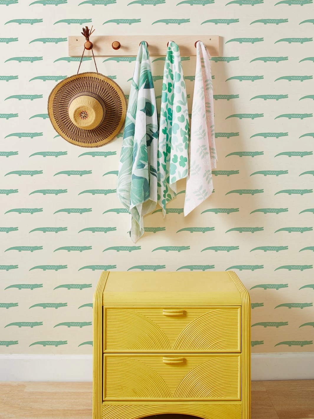 'Crocodile' Grasscloth Wallpaper By Tea Collection 3 'Crocodile' Grasscloth Wallpaper By Tea Collection