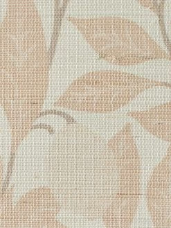 'Lemons' Grasscloth Wallpaper By Nathan Turner - Blush -Wall Decoration Store Wallshoppe Grasscloth Lemons Wallpaper Blush Detail