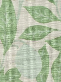 'Lemons' Grasscloth Wallpaper By Nathan Turner - Green -Wall Decoration Store Wallshoppe Grasscloth Lemons Wallpaper Green Detail