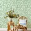 'Lemons' Grasscloth Wallpaper By Nathan Turner - Green